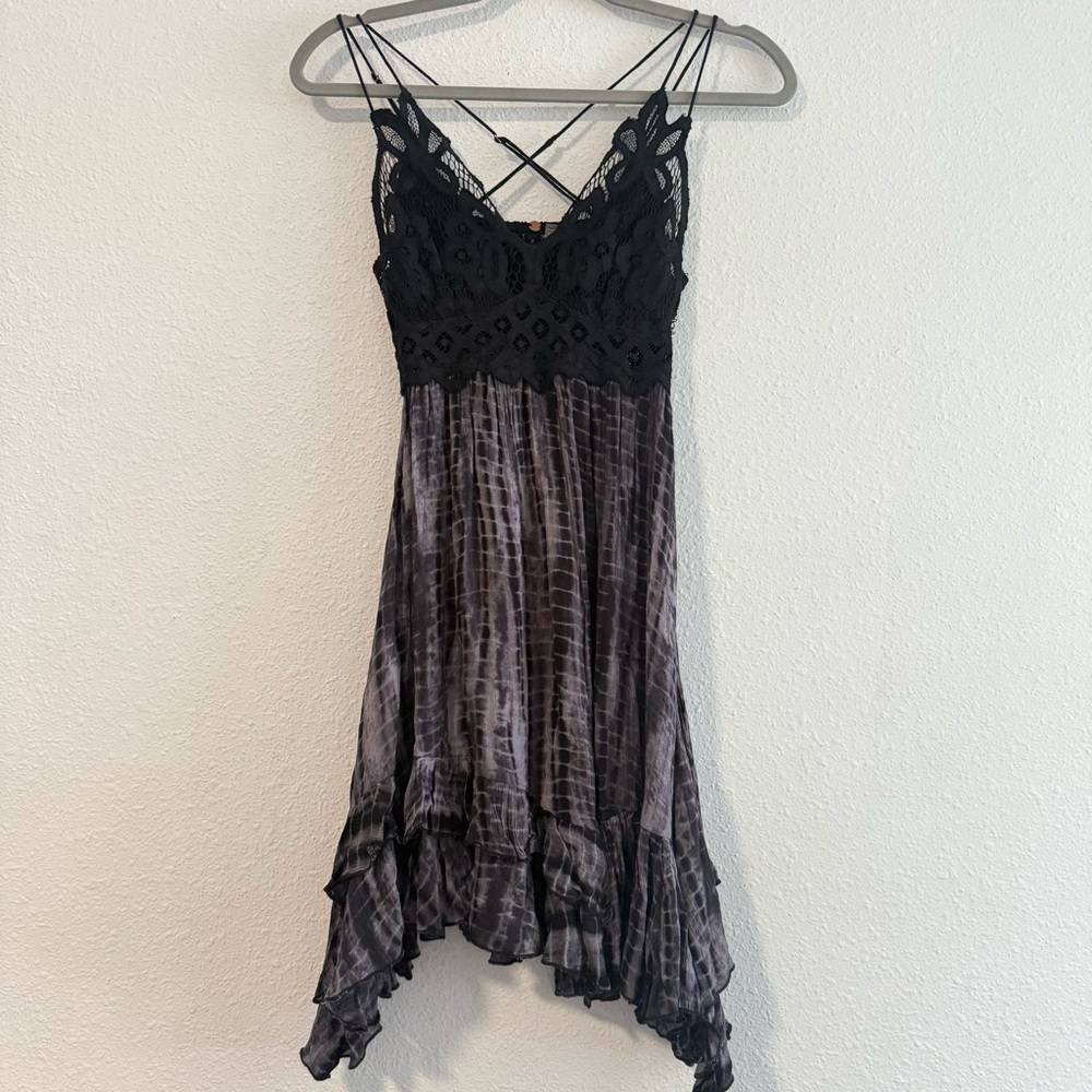 Free People Adella Lace-Trim‎ Tie-Dye Dress Size S - Picture 6 of 13